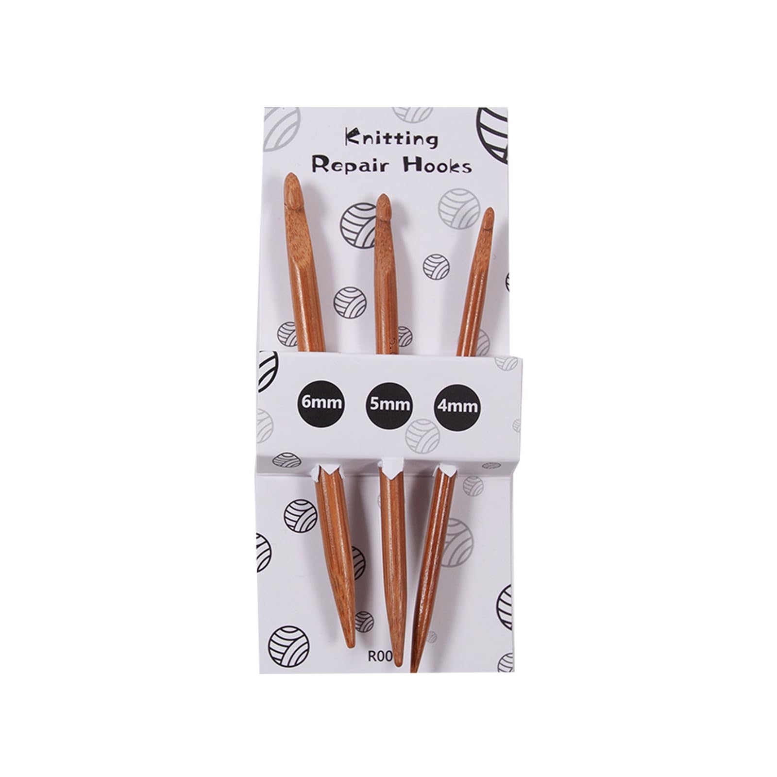 Wood Handle Knitting Hooks 2 Sizes Bird Beak Tip Crochet Hooks for Yarn Craft Repair and Knitting Crocheting Projects Portable Crochet Probes