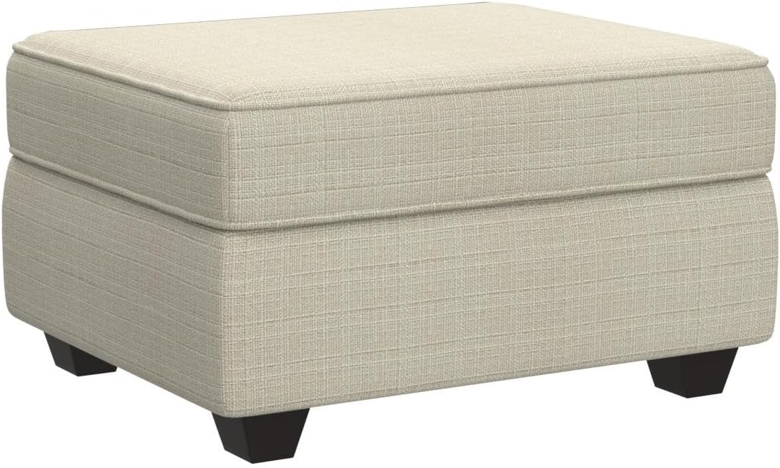 Serta Olin Storage Ottoman with Lid, Contemporary Design, Hinged Lid, Can Be Used as Footrest or Extra Seat, Easy Assembly, Ivory