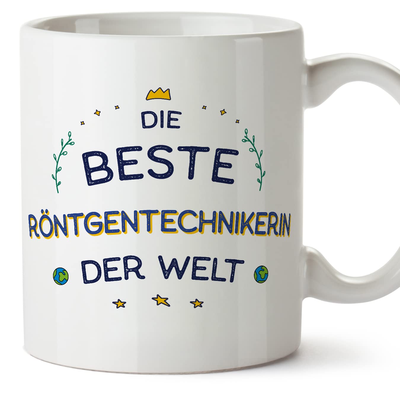 MUGFFINS X-RAY Technician Woman Mug - in German - Beste der Welt - Funny Gift for Colleagues - Ceramic 11oz Mug