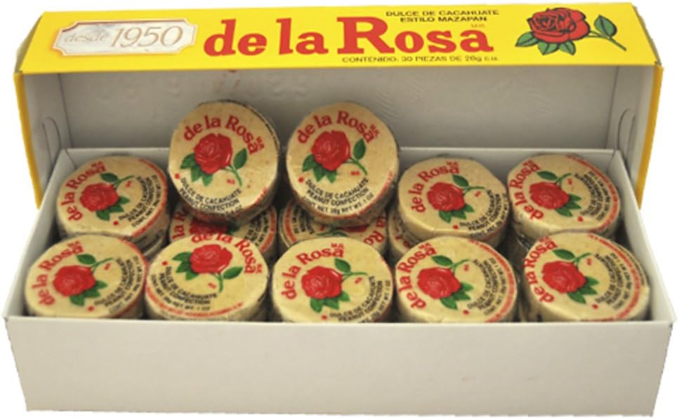 Marzipan peanut candy Marzipan 30 pieces , 840g and Milk Candy Wafers Oblea aldama 20 pieces 200g