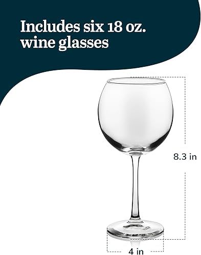 Miniatura 3 de Libbey Vina - Copas de vino tinto (6 unidades) Vino Tinto, Tallo,Vino multiusos, tallo,Claro,Rojo y blanco, sin tallo (embalaje estándar),Vino