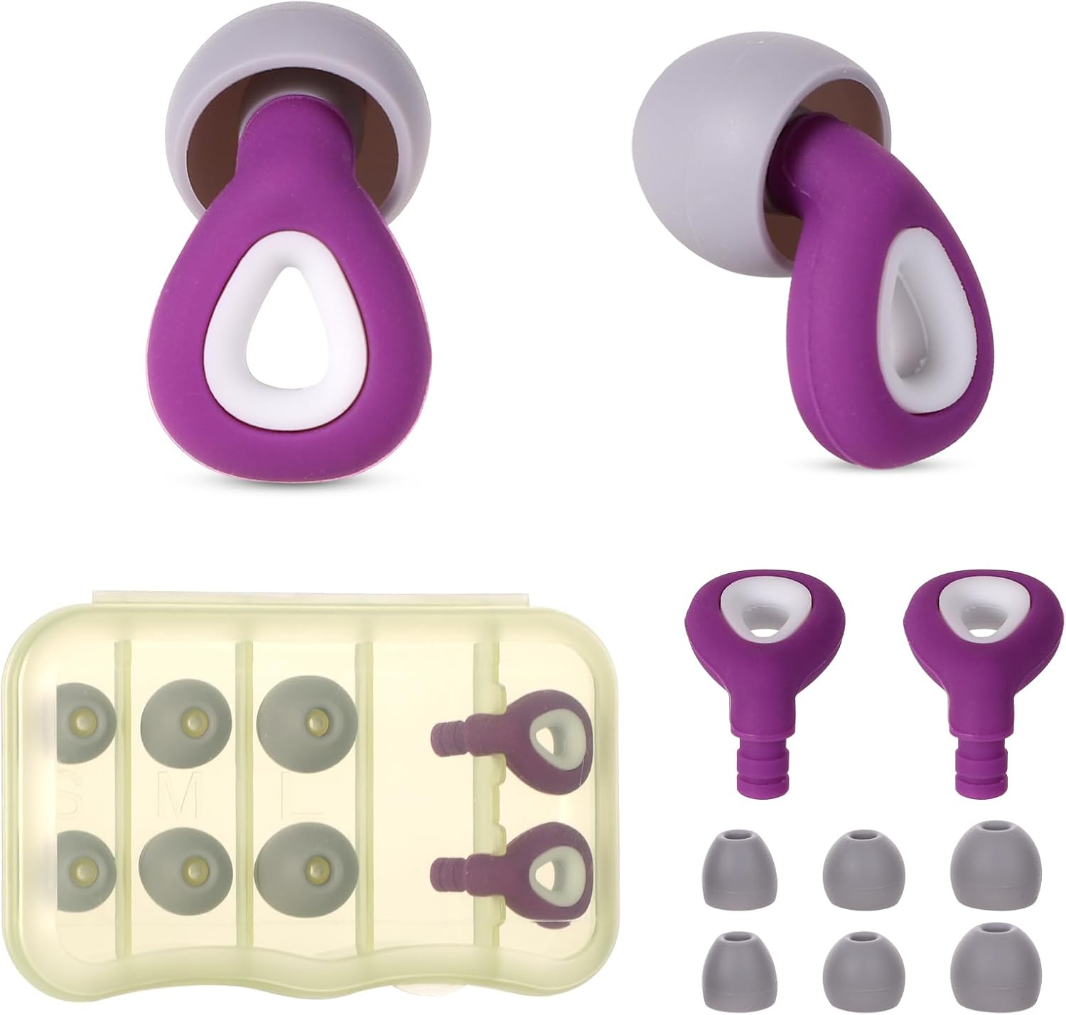 Ear Plugs for Loop Sleeping Noise Canceling, Soft Noise Reduction Earplugs with Storage Box