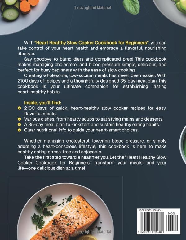 Heart Healthy Slow Cooker Cookbook for Beginners: 2100 Days of Easy, Delicious & Low-Sodium Recipes to Manage Cholesterol & Blood Pressure. With a ... Diet Made Simple: Easy & Delicious Recipes) - Image 2