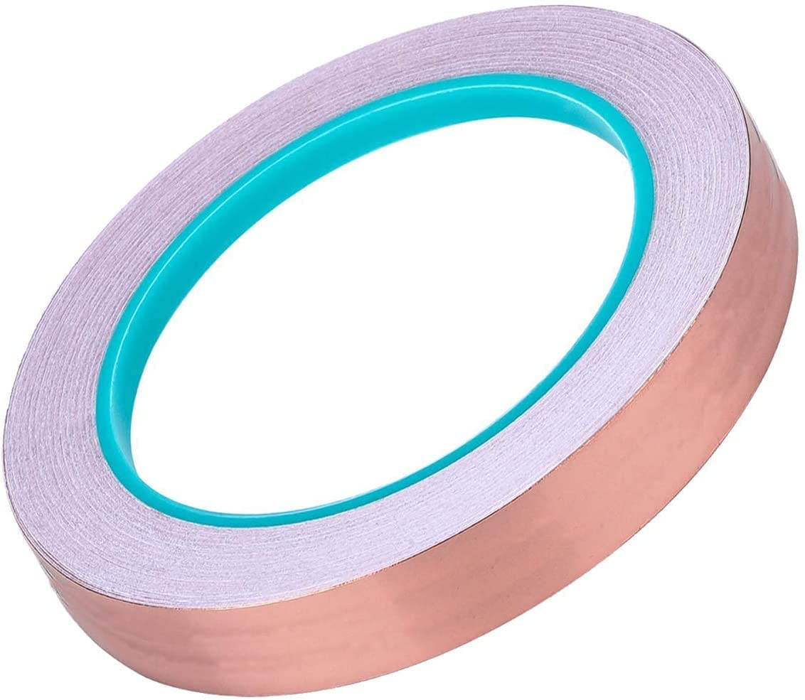 Bapna Copper Foil Tape with Double-Sided Conductive - EMI Shielding,Stained Glass,Soldering,Electrical Repairs,Paper Circuits,Grounding (1/2inch) (B09M8PFDQH) Amazon Price History, Amazon Price Tracker