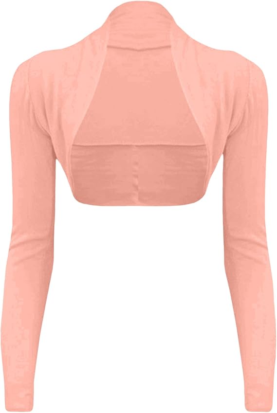 CEXI COUTURE LADIES PLAIN LONG SLEEVE SHRUG WOMENS BOLERO CARDIGAN TOP