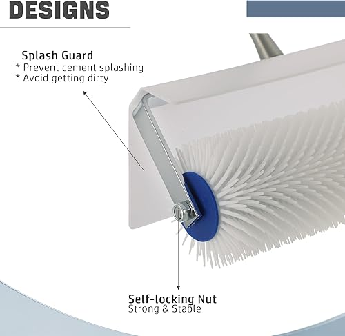 Miniatura 4 de DASBET Rodillo compuesto de enrasado con pinchos  Rodillo compuesto de 10 x 1 pulgada para piso, rodillo de aireación con pinchos, rodillo
