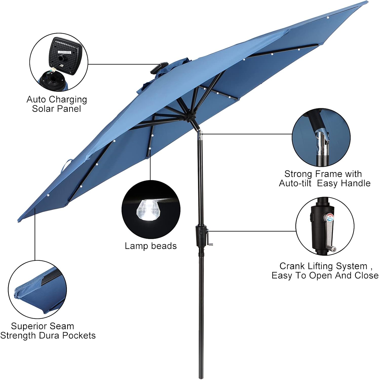 Stay Cool and Covered: A Review of the 9FT Solar LED Patio Umbrella