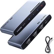 lano HDMI 2.1 Switcher, 3 Inputs 1 Output, Supports 8K/60Hz, PC / TV Connection, Multi Display, Signal Switcher, Audio Separation, Screen Split Function