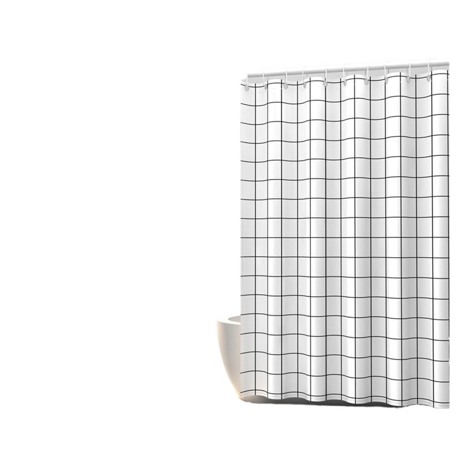 Rideau de douche imperméable anti-moisissure salle de bain 80x180