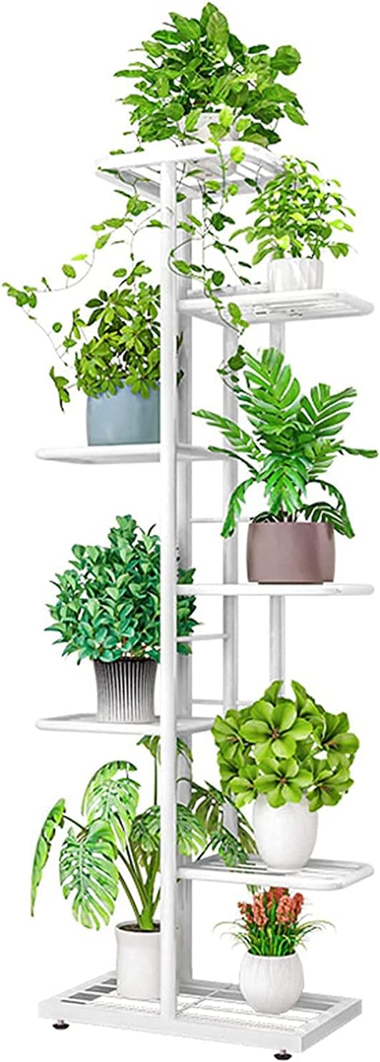 フラワースタンド 植物スタンド フラワーラック 殿堂 園芸ラック 植木鉢 ガーデンラック 花棚 植物棚 盆栽棚 おしゃれ 花台 7段 白い 植物棚飾り台 花置き棚 シンプル プランタースタンド植物スタンド