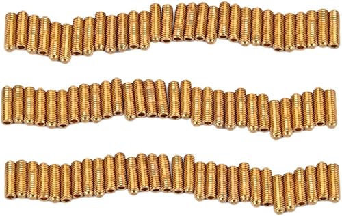 HEALLILY 100 stA cke E-gitarre Bridge Sattel Schrauben Ersatz E-gitarre Teile ZubehA r  Golden  3x10mm GAQ50