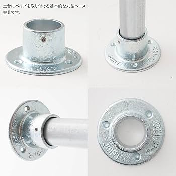 パイプ型＆サークルペンダント型セット 単管パイプジョイント金具 ジョイコ【Z-8-1SB】平面取付金具端用