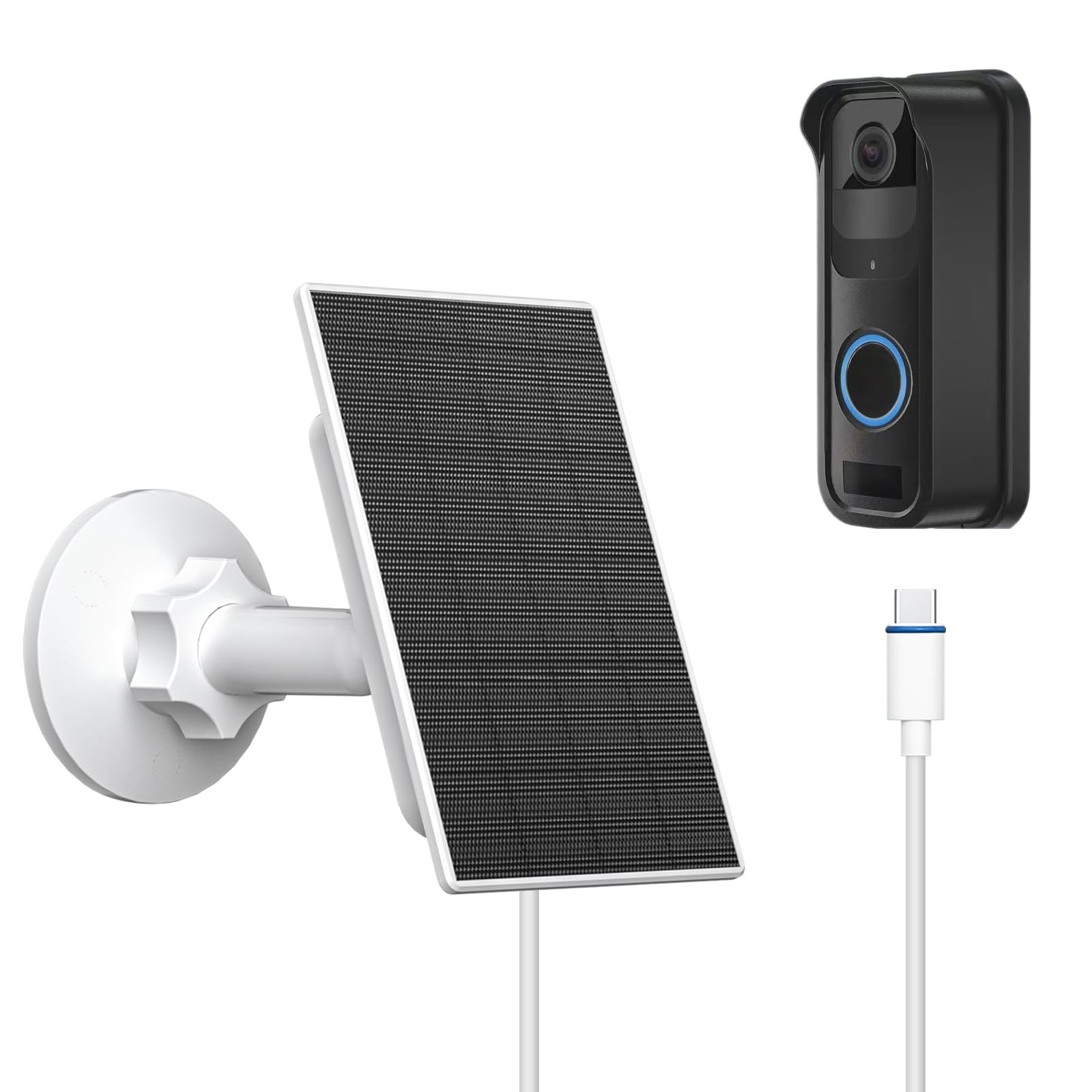 Photo 1 of VUEBEE 2W Solar Panel for Blink Video Doorbell, USB-C Charger Mount