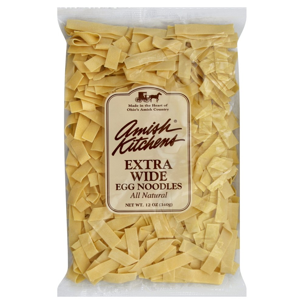 Amish Kitchen Extra Wide Egg Noodle, All Natural, 12 Ounces (Pack Of 12)