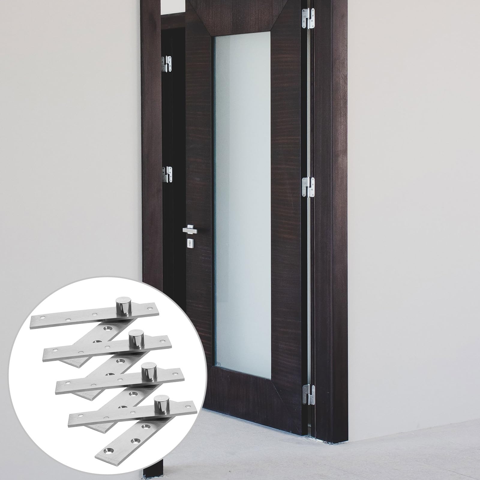 Bisagra Oculta Giratoria de 360 Grados para Puerta, 4 Piezas