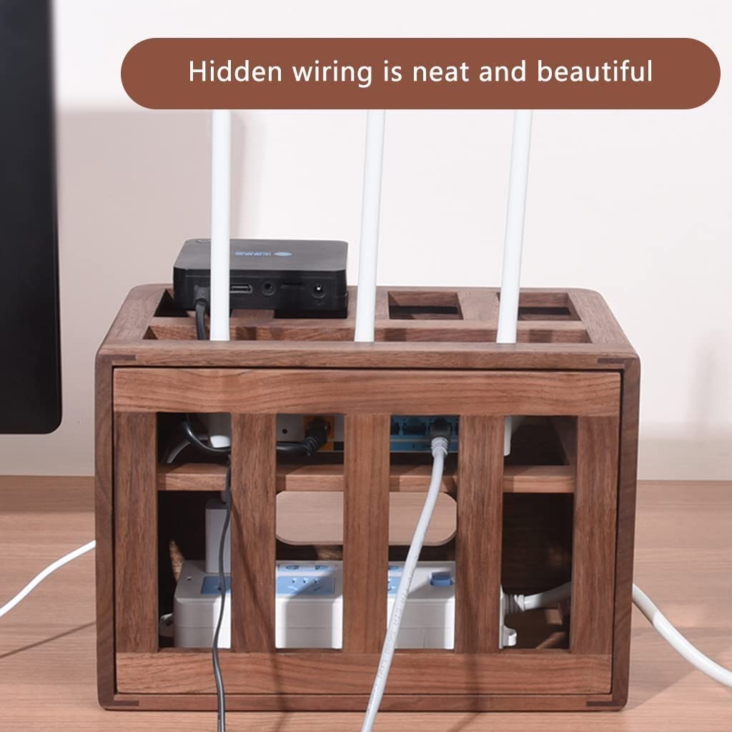 ❀❀❀Wifi-Router-Regal,Desktop-Deko-Box, Aufbewahrungsbox for kabellose Router – Aufbewahrungswandregal, WiFi-Set, Rack-Top-Hängeboxen, Netzkabel-Buchse, Finishing-Box, Desktop-Aufbewahrungsbox, Multifu