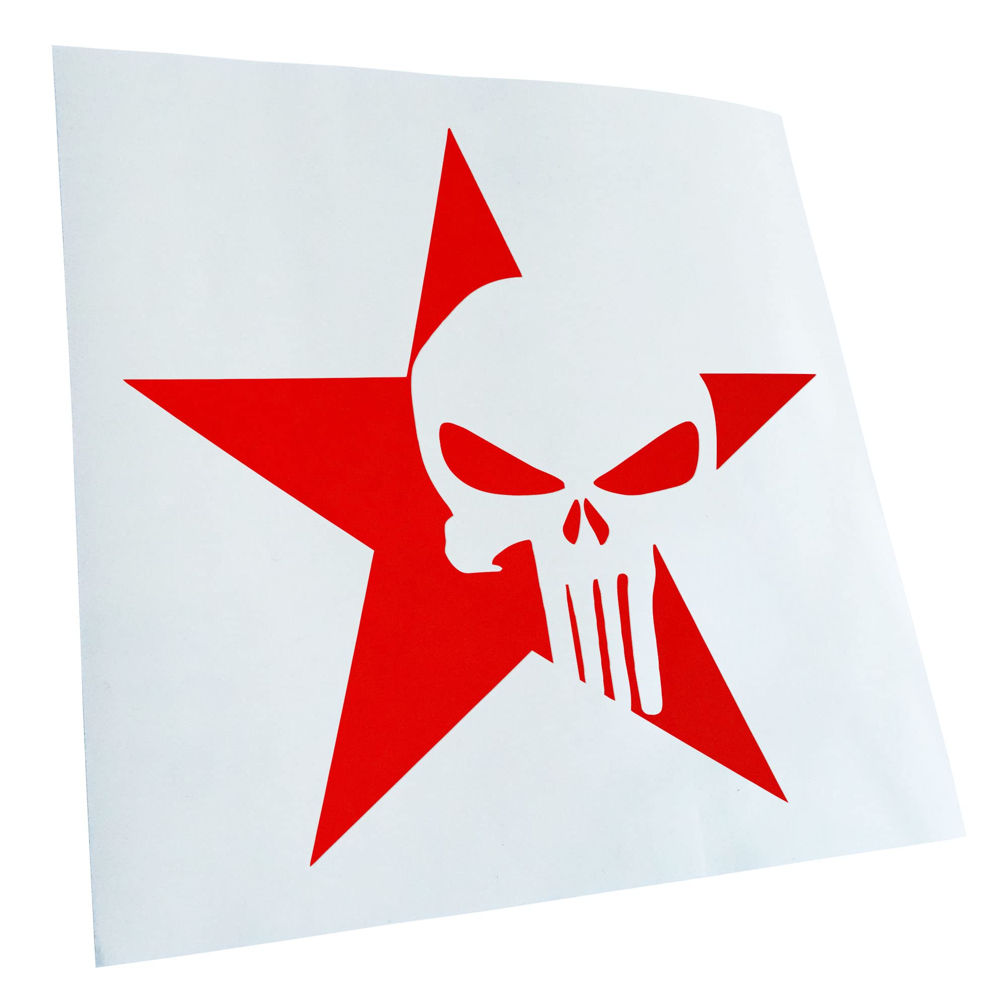 Kiwistar - Car Sticker - US Punisher Star Star Sticker for Car, Laptop, Bicycle, Truck, Motorcycle Multicolor JDM Decal Racing