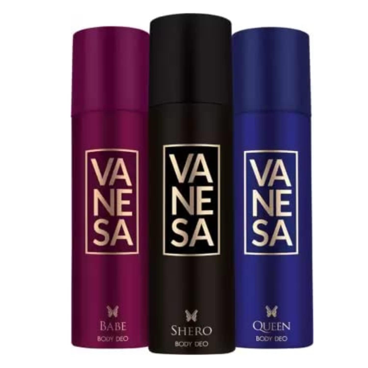 VANESA Babe Deo, Queen Deo, Shero Deo - 150Ml Each (Combo Pack of 3) | Fresh & Authentic Fragrance Luxury Long Lasting Deodorant for Women