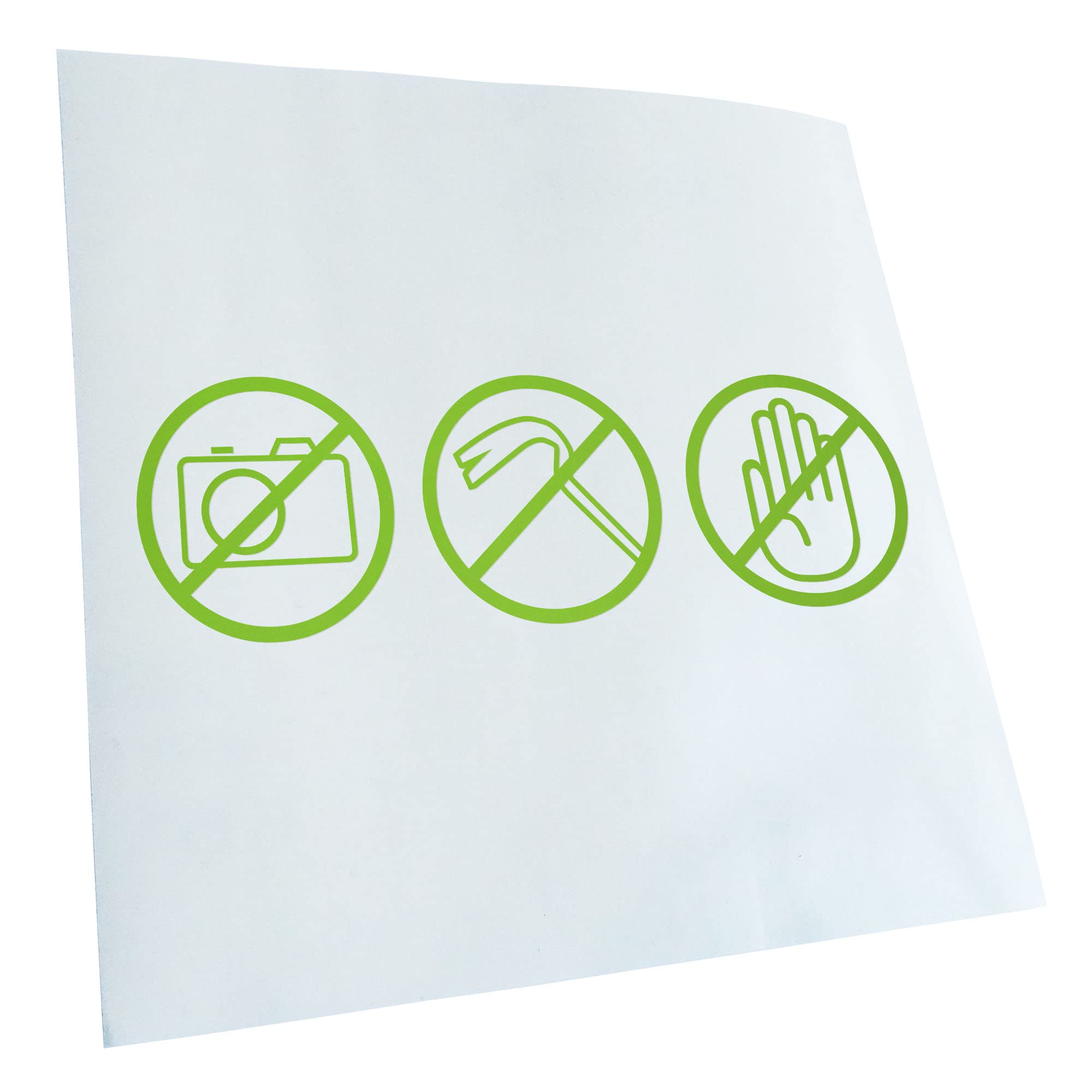 Kiwistar - Car Sticker - Green - 24 x 7 cm No Foto, Dont Touch,... - Rear Window Car Sticker Weatherproof for Car Truck Moped Truck - Sticker Exterior Self-Adhesive Tuning Accessories for Window
