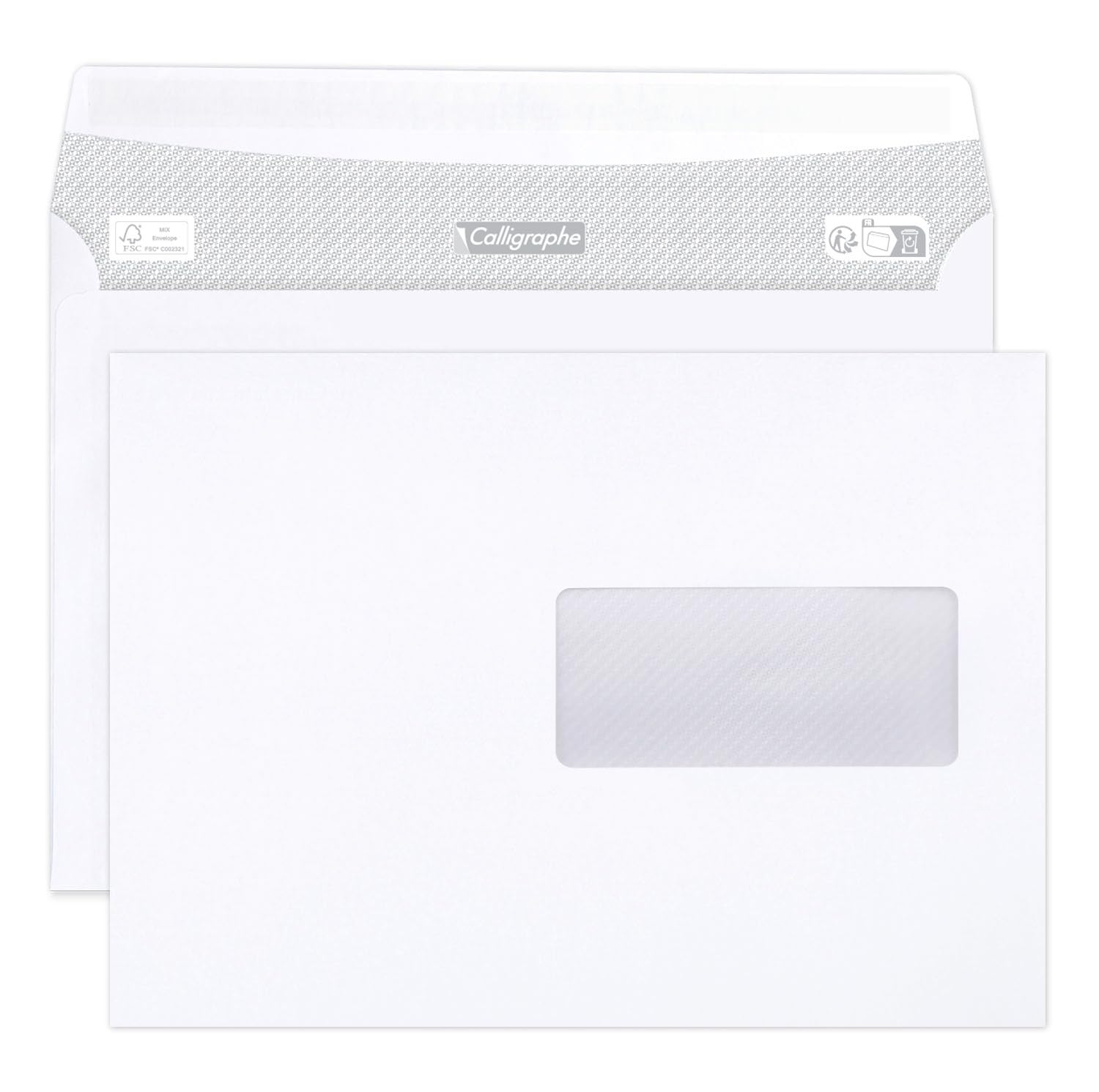 Calligraphe 699C Boîte 500 Enveloppes C5-162x229mm - auto-adh. - 80g/m²