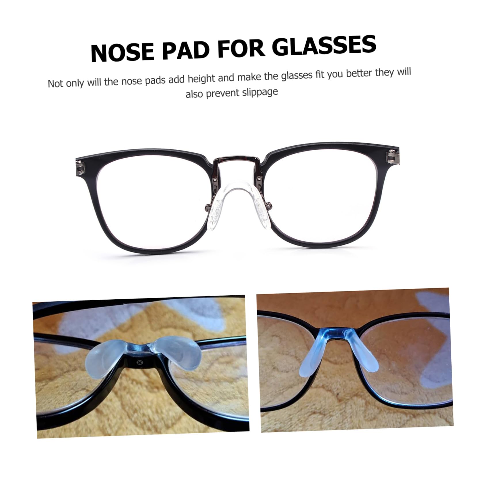 Healeved 12piezas Almohadillas Nasales De Gafas Antideslizantes De Accesorios Cómodos Para Reparación De Gafas Adaptables La Mayoría