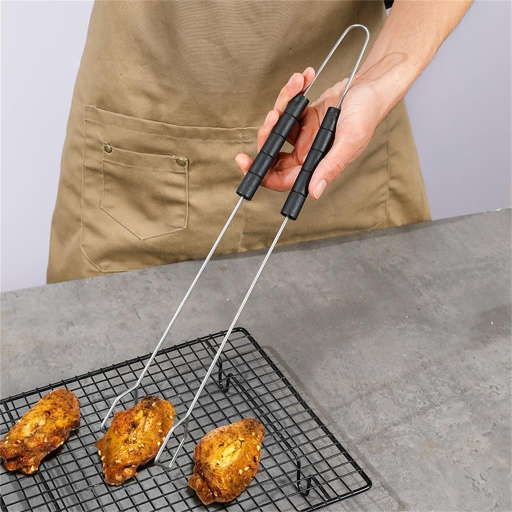 Three Piece Set of Stainless Steel Grill Outdoor Household Shovel Fork Clip Barbecue Tool Set
