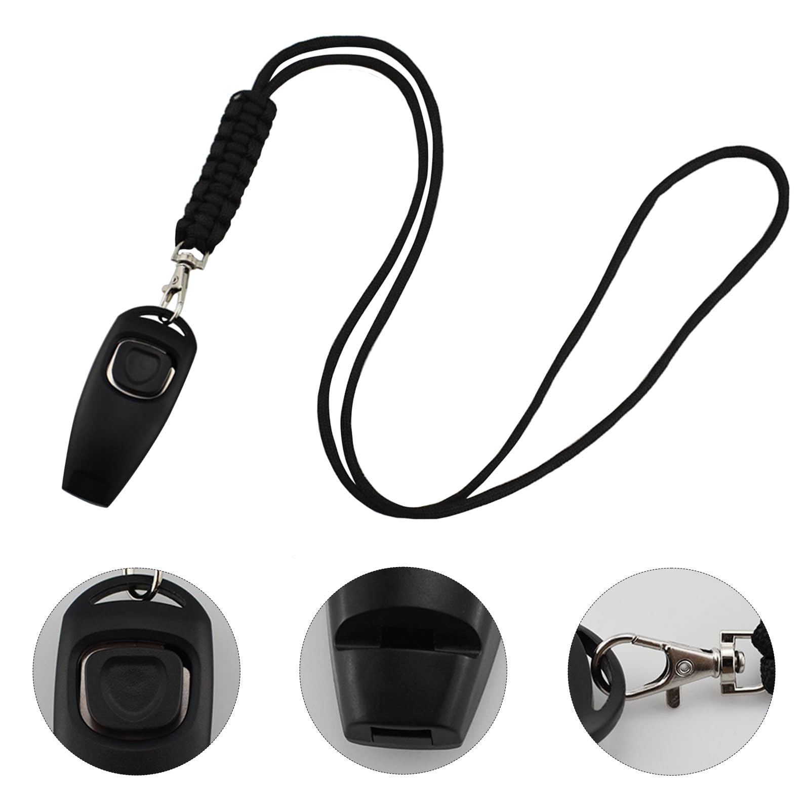 GIONAR 2Pcs Sifflet Chien Rappel, Sifflet Ultrason Chien, Double Mode 2 en 1 (clic et Souffle),- Plastique ABS et Anche en Acier Inoxydable, Sifflet pour Chien avec Cordon (Rouge et Noir)