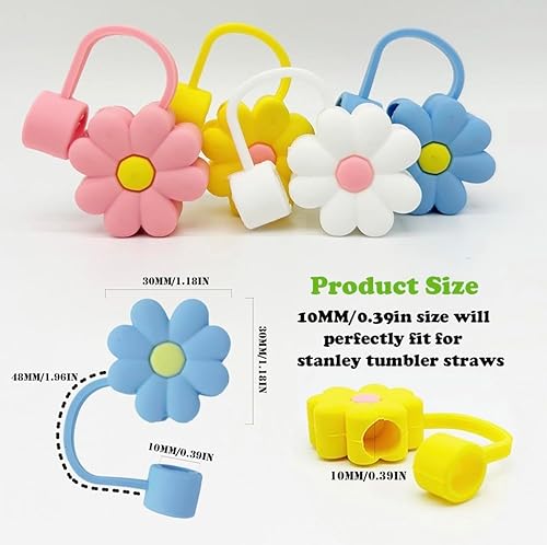 Miniatura 5 de 6 fundas Stanley para popotes de 30 y 40 onzas, bonitas fundas de silicona para Stanley, 0.394 in de silicona para copa Stanley