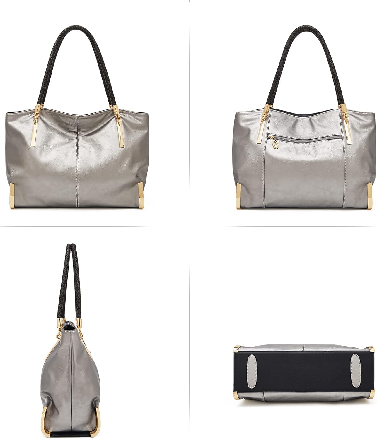 FOXLOVER Large Capacity Tote Handbags for Women, Women's Top-handle Bags Fashion Shoulder Bags Purses Minimalist design