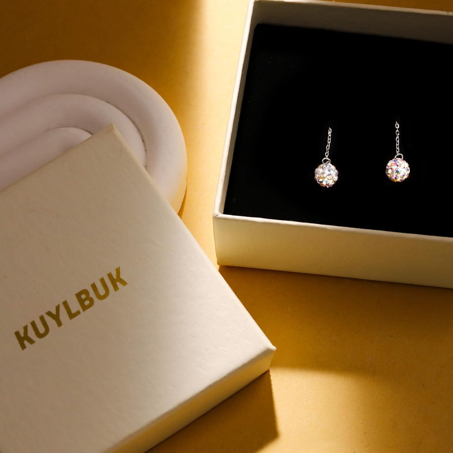 Christmas Gift 925 Sterling Silver Dangle Earrings for Women With Disco Shiny Ball Earrings Stud Multicolor Earring Jewelry - Image 7