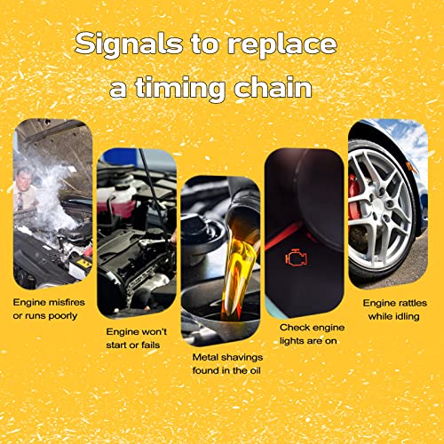 Deegooly 23121-25060 Engine Timing Chain Kit With 2Pcs Intake & Exhaust Vvt Gear Sprocket Fit For Genesis Coupe Santa Fe Sonata Tucson 2.4L Dohc G4Kc Timing Chain 243702G000, 243702G600 #TOP7