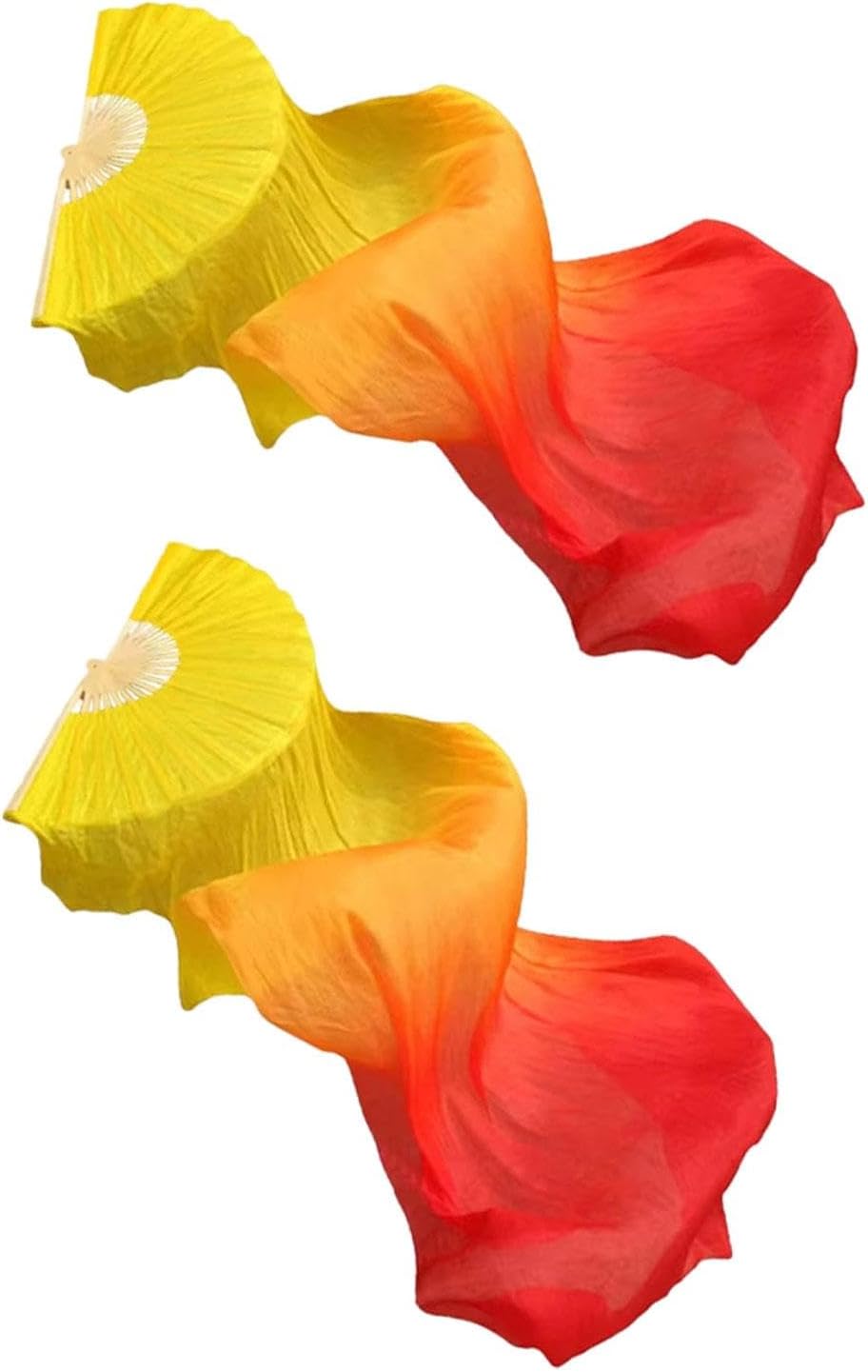 Handheld Silk Fan for Belly Dance, 1.8M Length for Events and Shows