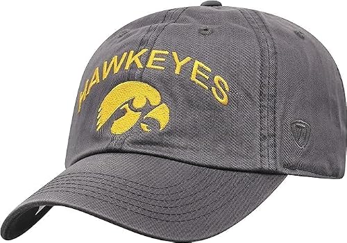 Iowa Collegiate Adjustable Hats (US, Alpha, One Size, Iowa Charcoal Arch)