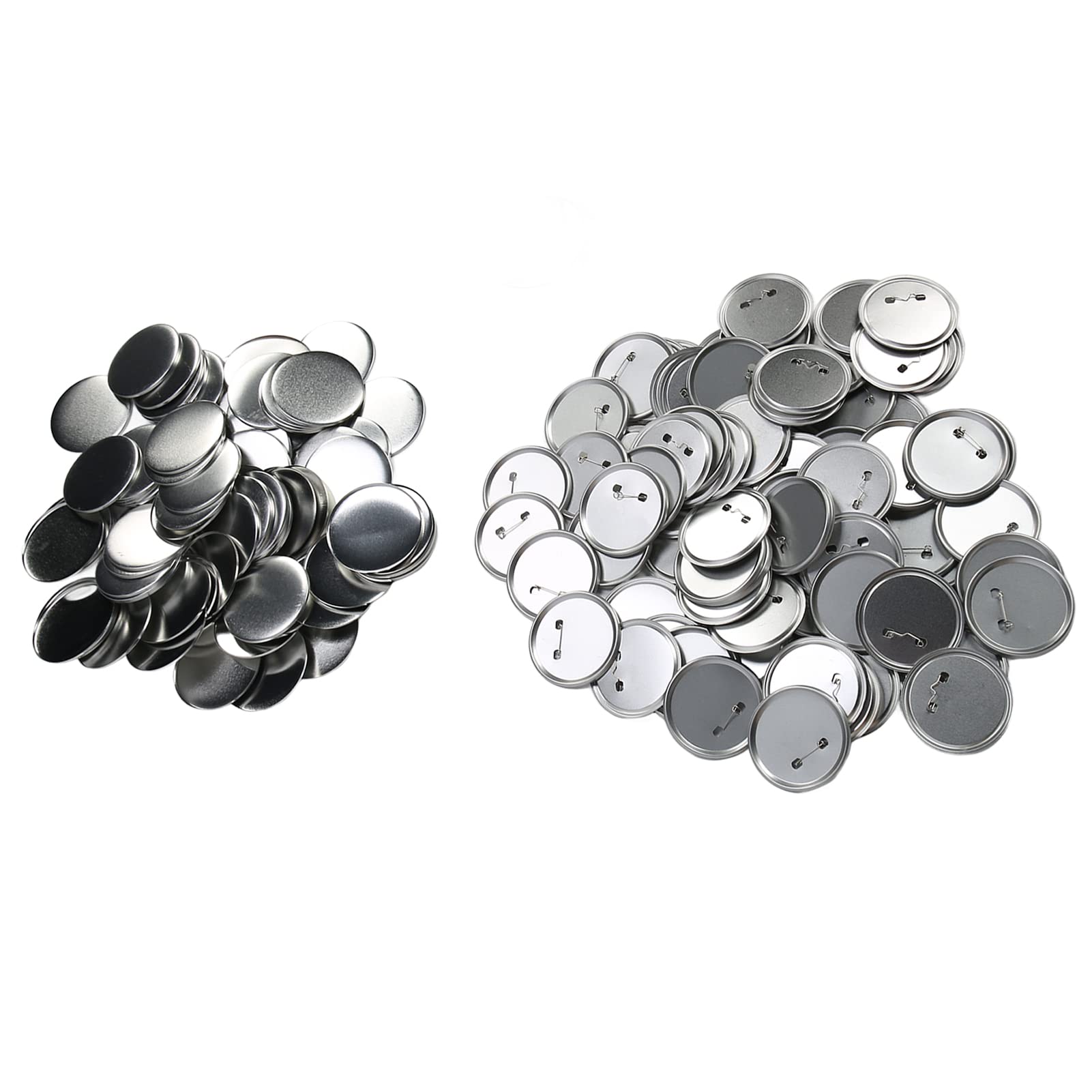 Yinhing 100 Zestawów Zestaw Pustych Odznak Zestaw Części do Majsterkowania Zapobieganie Metalowe Okrągłe Szpilki do Rzemiosła 58 Mm / 2,3 Cala (Pokora)