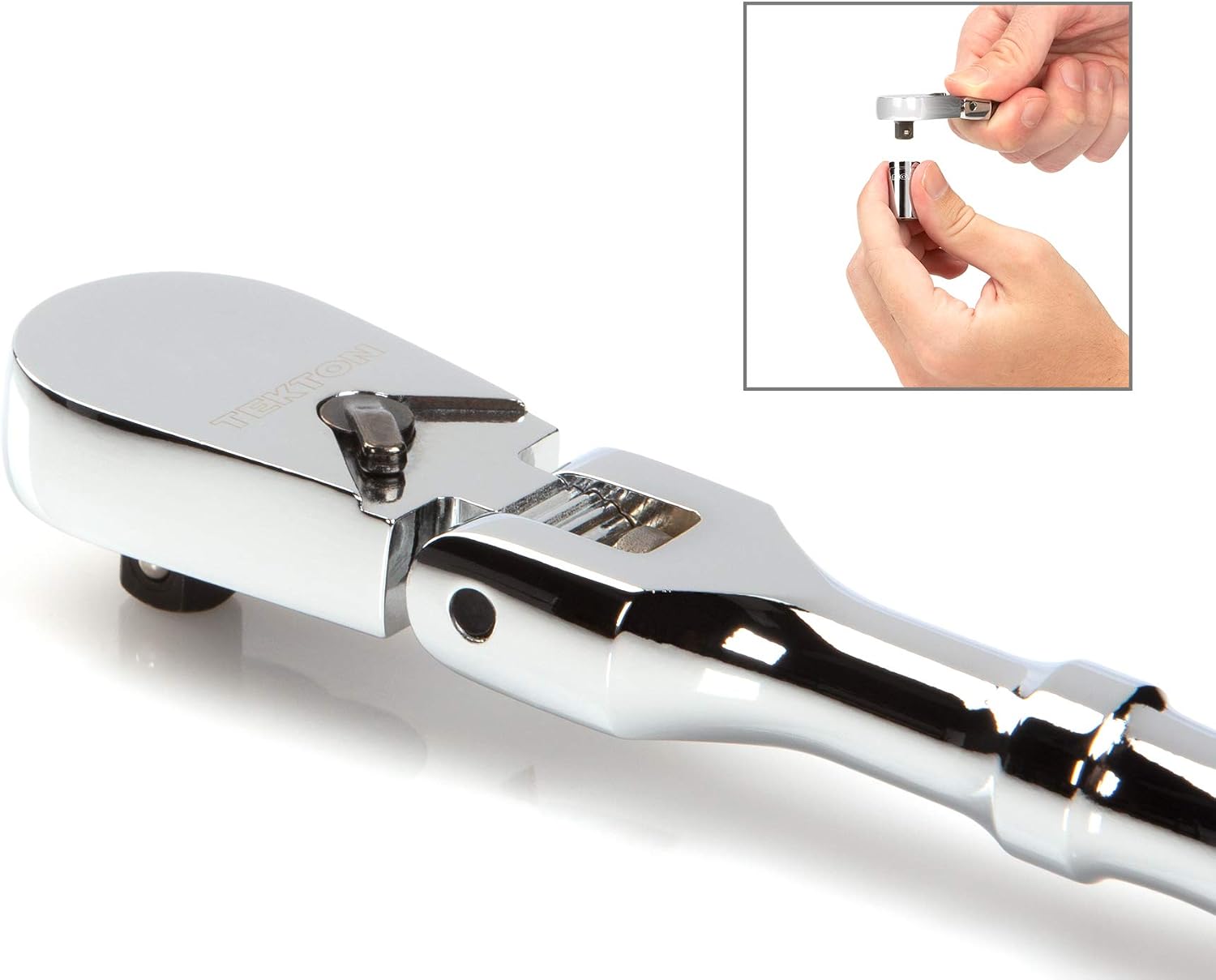 TEKTON 1/4 Inch Drive x 6 Inch Flex Head Ratchet | SRH21006