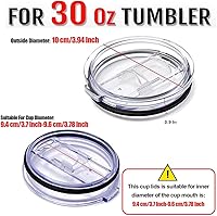 Vista 4 de Tapas de repuesto para vasos, tapas de vaso a prueba de derrames, 30 onzas para YETI Rambler, Ozark Trail y otras marcas de vasos de acero