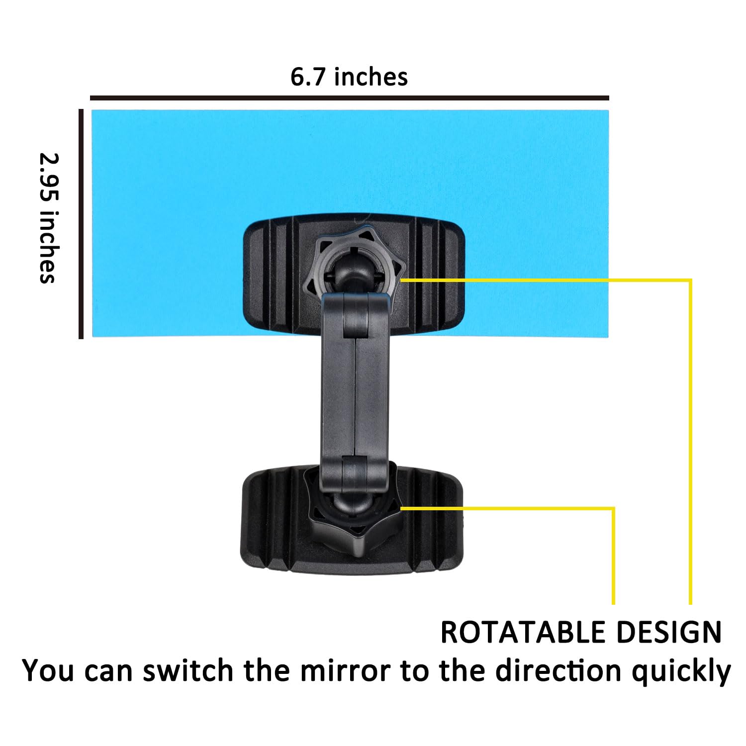 Acrylic Stick-On Security Mirror, Wide Angle Convex Rear View Mirror for Cubicle Desk Computer PC Monitor to See Behind You for Office Work Car Personal Safety and Security Decor Accessories