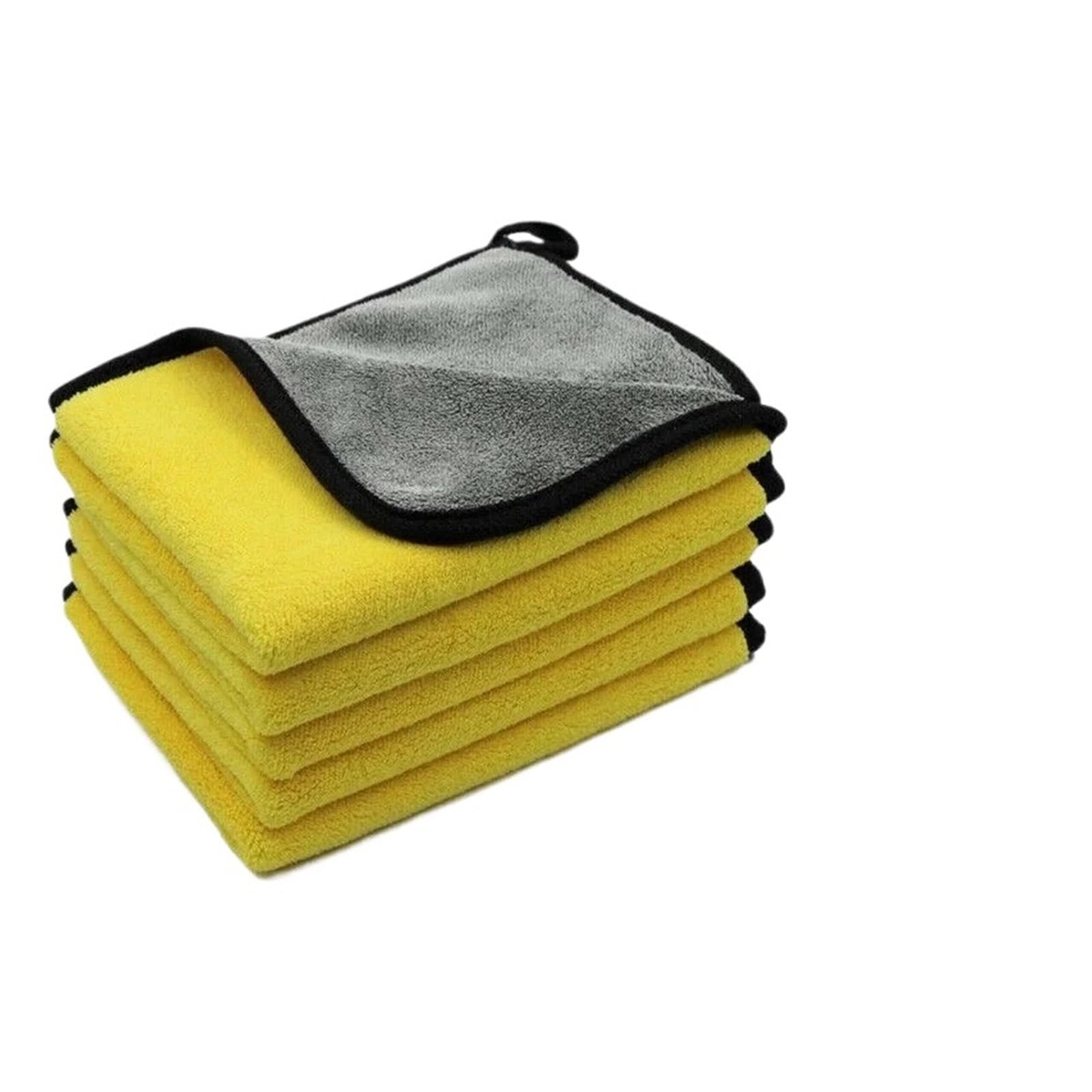 5pcs Microfiber Cleaning Towel Thicken Soft Drying Cloth Car Body Washing Towels Double Layer Clean Rags 30 40
