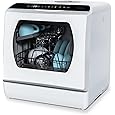 Portable Countertop Dishwasher, Compact Dishwasher with 6L Built-in Water Tank, No Hookup Needed, 4 Washing Programs