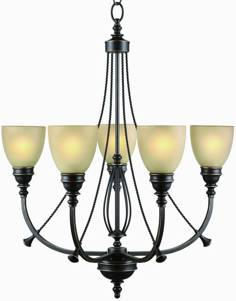 Commercial Electric 5-Light Bronze Chandelier RB063-P5