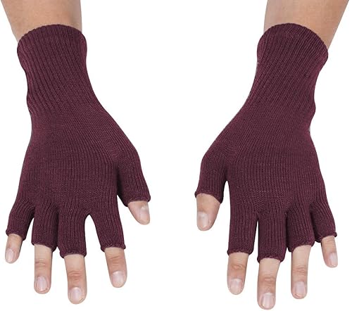 Miniatura 10 de Gravity Threads Guantes de invierno unisex de punto elástico sin dedos para hombres y mujeres