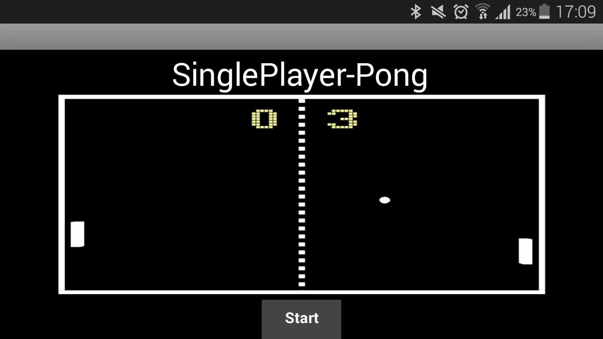 Singleplayer Pong App on Amazon Appstore