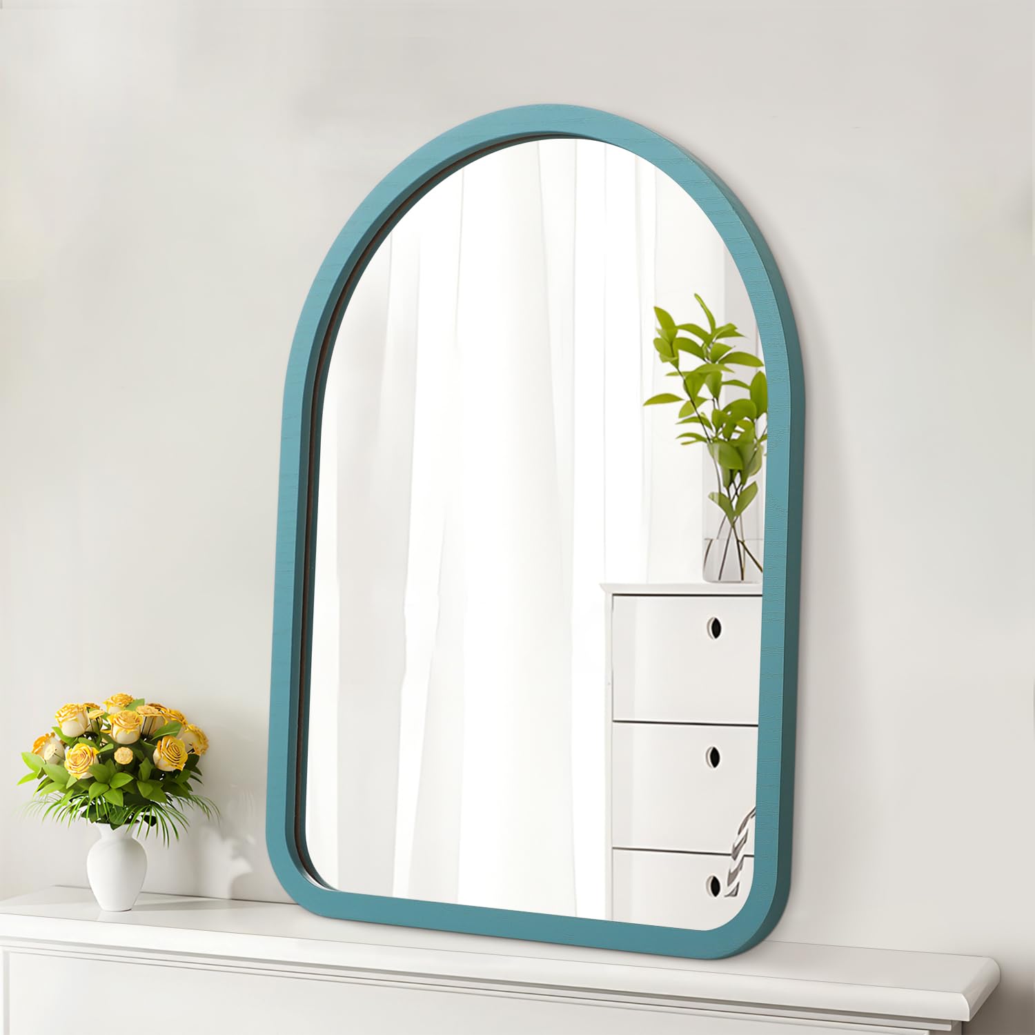 NicBex Specchio a figura intera, cornice in lega di alluminio, grande specchio da parete per camera da letto, spogliatoio, soggiorno - oro