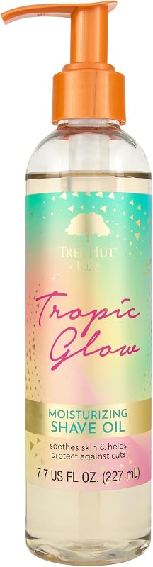 Tree Hut Tropic Glow Moisturizing Shave Oil, 7.7 Fl Oz | Nourishing Gel-to-Oil Formula for a Close, Smooth Shave, Made with Shea Butter, For All Skin Types