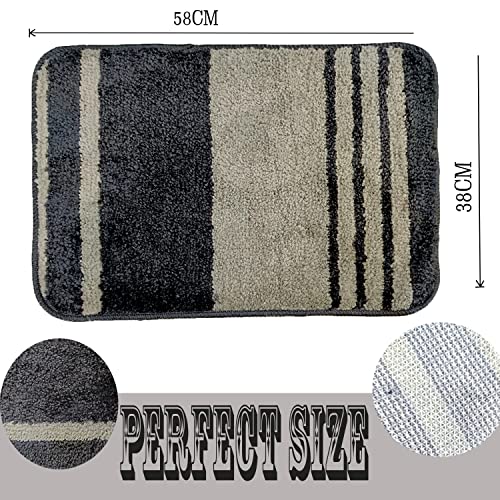 Image of Door Mats for Home | Door Mats for Home Entrance | Door Mat for Bathroom| Soft & Super Absorbent Mats for Shower | Washable, Non-Slip & Quick-Drying Mats (Pack of 2) (Multicolor 2)