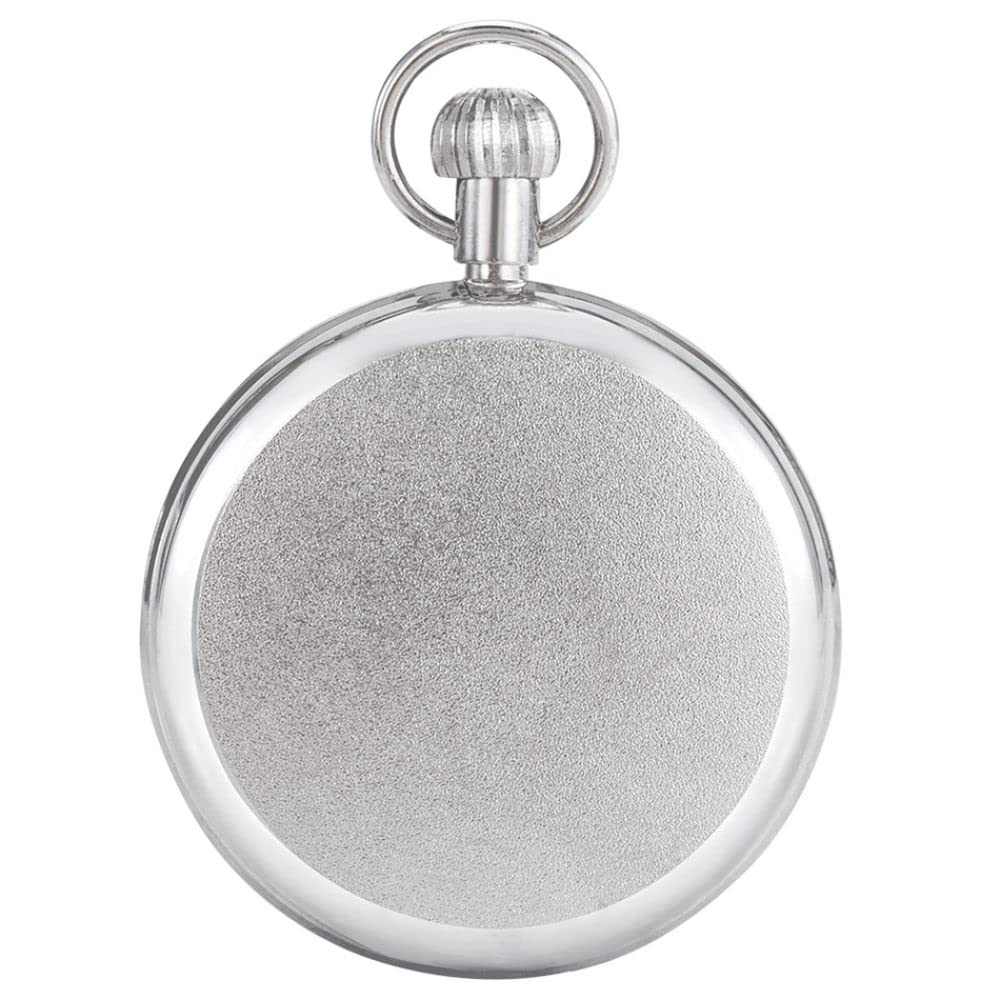 Open Face Arabische Ziffern Zeigen mechanische selbstwindende Taschenuhr Silber/Gold-Skelett-Zifferblatt antike automatische Männer Watch Watch Decoration