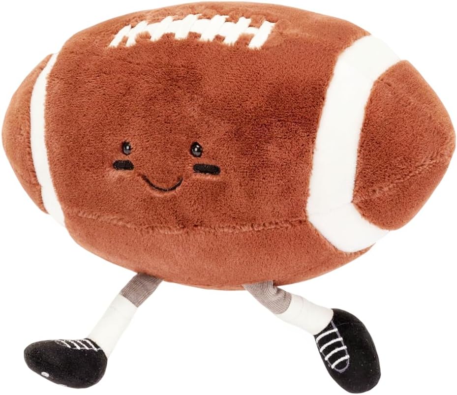 XIYUAN 13inch Rugby Plush Toys Soft Stuffed Sports Plush Balls Cute Fun American Soccer Doll Toys with feet Creative Football Spherical Decor Throw Pillow for Christmas Kid Gift (Rugby)