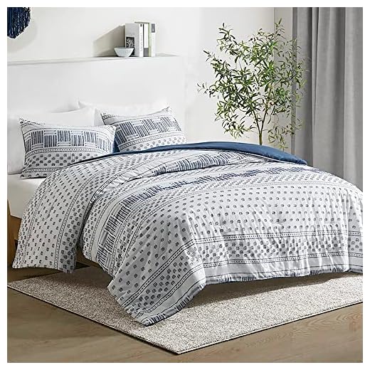 Hyde Lane Modern Navy Bedding, Blue Full/Queen Farmhouse Comforter Set