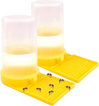 2PCS Bee Waterer Station, Beehive Water Feeder, Outdoor Quail Waterer for Garden Balcony