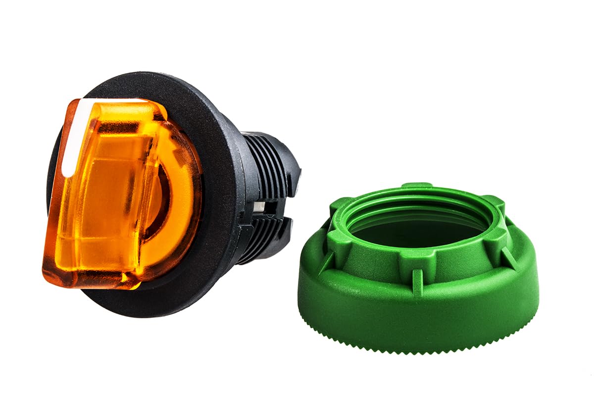 Tête de sélecteur 3 positions fixes orange résolvant les erreurs de commande